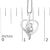 Early 21st Century Espira 10K White Gold .03 Cttw Diamond-Accented Round-Cut Diamond Swirl Open Heart 18" Pendant Necklace (I-J Color, I2-I3 Clarity) For Sale - Image 5 of 5