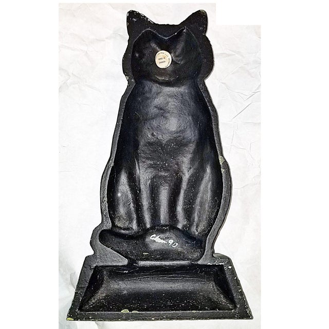 1990s Cast Iron Tuxedo Cat Doorstop From Canada For Sale In West Palm - Image 6 of 7
