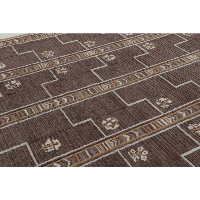 Late 20th Century Contemporary Art Deco Style Geometric Wool Rug by Rug & Kilim, India For Sale - Image 5 of 10