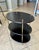 Wood English Campaign Style Oval Wood & Brass 3-Tier Side Table For Sale - Image 7 of 18