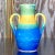 Blue Vintage Boho Signed Studio Pottery Vase For Sale - Image 8 of 8