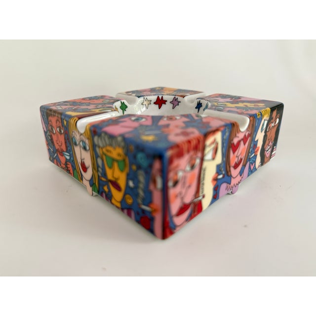 Blue Limited Edition 2000 Ashtray by James Rizzi for Rosenthal / Philip Morris, 1991 For Sale - Image 8 of 8