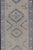 Tribal Turkish Oushak Gallery Rug in Blue and Cream With Geometric Design 4'6 X 12'6 For Sale - Image 3 of 12