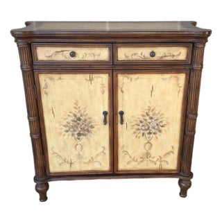 Pulaski Furniture Paint Decorated British Colonial Style Console Table For Sale