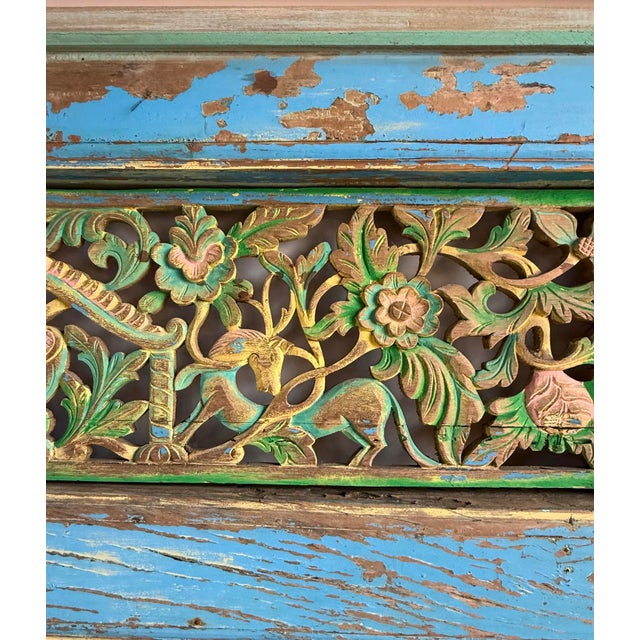 Wood Antique Madhura Balinese Door For Sale - Image 7 of 10