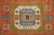Mid 20th Century Tribal Pumpkin Orange Vintage Caucasian Kazak Rug For Sale - Image 5 of 13