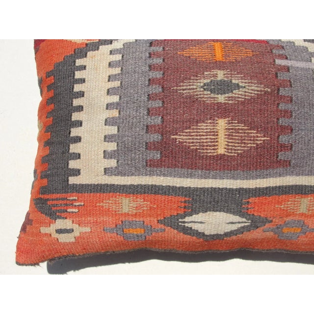1970s Kilim Rug Pillow Cover For Sale - Image 4 of 10