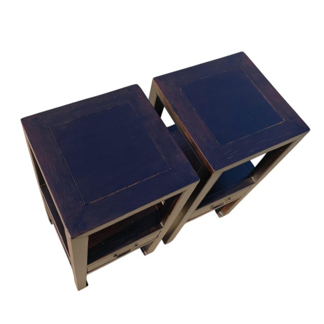 Pair of Antique Open-Shelf Accent Tables For Sale - Image 4 of 5