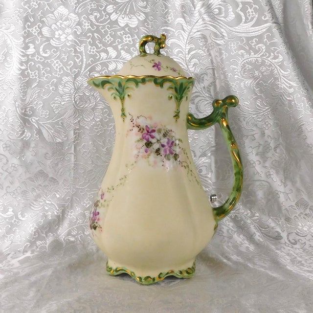 1900s Jean Pouyat Limoges Chocolate Pot For Sale - Image 13 of 13