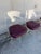 Hollywood Regency Vintage Hollywood Regency Sculptural Lucite Swivel Dining Chairs With Burgundy Seats – Set of 4 For Sale - Image 3 of 12