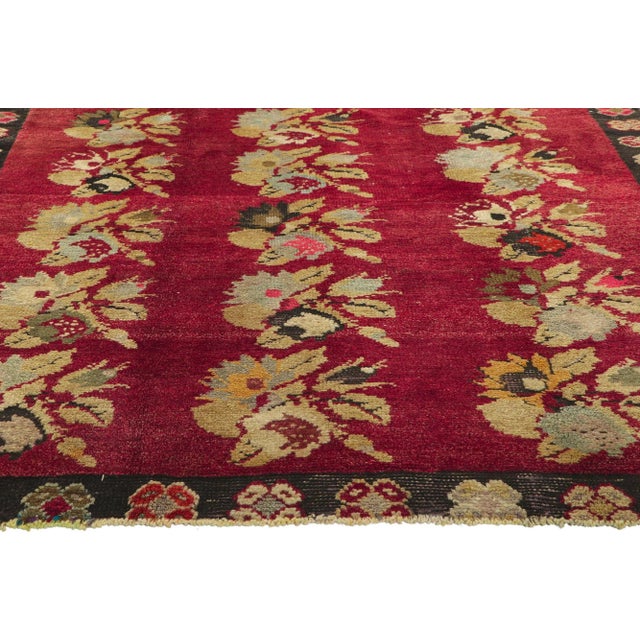 Vintage Turkish Oushak Rug - 04'10 X 09'01 For Sale - Image 4 of 10