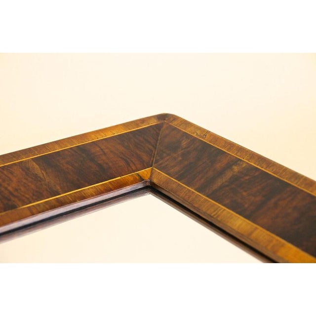 Antique Biedermeier Wall Mirror in Walnut Frame, 1830 For Sale - Image 13 of 16