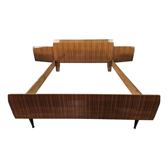 Mid-Century Walnut Double Bed, 1960 For Sale