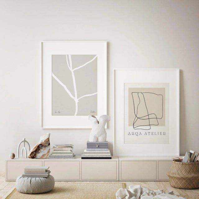 Contemporary Minimalist Abstract Giclee Prints - Set of Two For Sale - Image 4 of 5