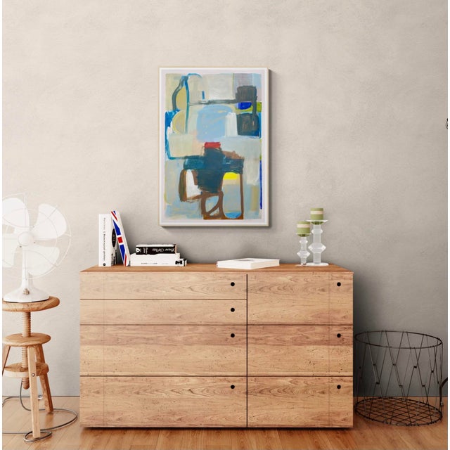 Abstraction in Blue Abstract Acrylic Painting For Sale - Image 4 of 6