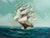 Impressionist Late 20th Century Listed Artist Hewett Jackson Original Oil Painting | Tall Ship Seascape | Framed For Sale - Image 3 of 9