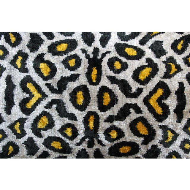 Contemporary Boho Chic Silk Velvet Ikat Pillow Cover Bohemian Pillow For Sale - Image 4 of 13