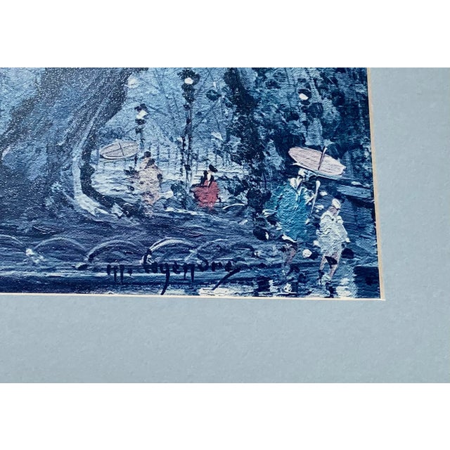 Vintage Paris Notre Dame by Maurice Legendre, French Impressionist Artist, Exquisitely Framed and Matted Excellent Condition. For Sale - Image 4 of 10