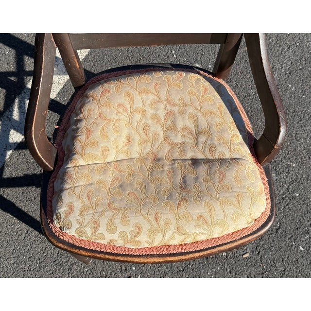 Victorian Antique Eastlake Victorian Pressed-Back Side Chair With a Needlepoint Upholstered Seat For Sale - Image 3 of 4