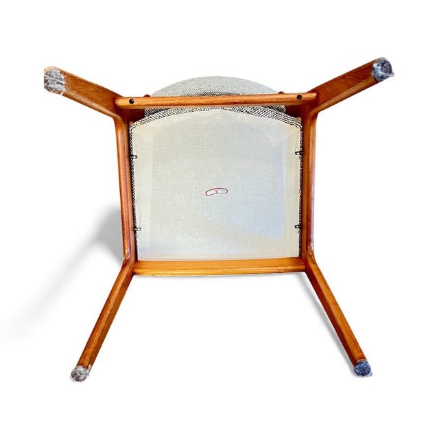 1960s Pair of Upholstered Mid-Century Modern Teak Dining Chairs For Sale In Washington DC - Image 6 of 9
