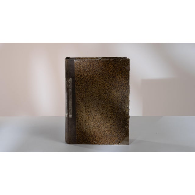 Early 20th Century France Chocolate Wood Book For Sale - Image 4 of 15