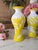 Pair of Late 19th-Century Victorian White & Yellow Overlay Art Glass Vases For Sale - Image 4 of 8