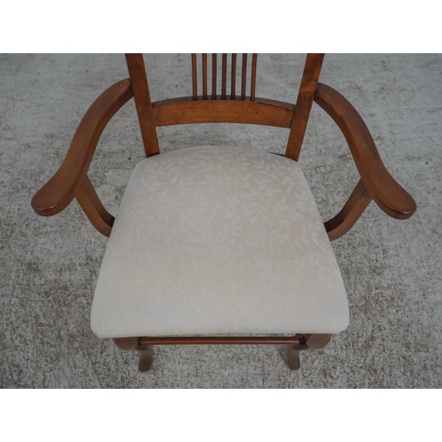 Brown Maple Wheat Back Occasional Armchair For Sale - Image 8 of 12