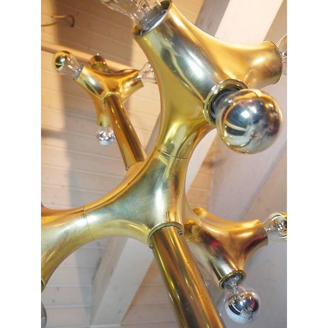 Gold Golden Space Age Foyer Lighting Object from Cosack, 1970s, Germany For Sale - Image 8 of 12