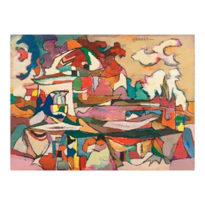 'Abstract Landscape' by Ellwood Graham, Corcoran, Whitney, Art Institute of Chicago, San Francisco Art Association, Los Angeles County Museum of Art