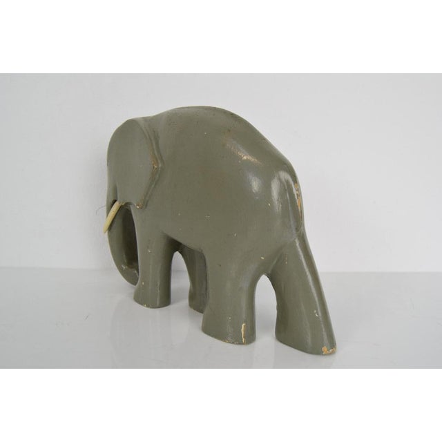 Art Deco Sculpture Wood Elephant, 1930s For Sale - Image 6 of 16