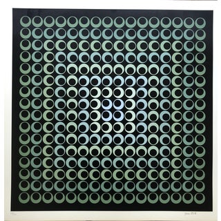 Jim Bird, Tribute to Vasarely 10, 1972, Photolithograph on Paper For Sale