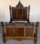 Antique French Louis XVI Style Full Size Rosewood Carved Bed Frame Baroque For Sale - Image 9 of 12