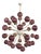 21st Century Nova Polished Brass Frosted Amethyst Murano Sputnik Chandelier by Fabio LTD For Sale