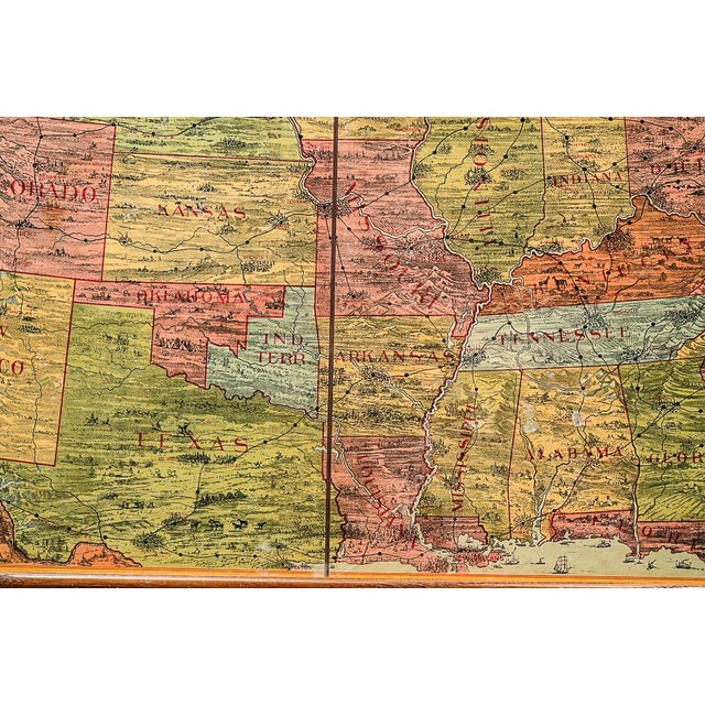 Printmaking Materials Late 19th Century "Across the Continent" Game Board by Parker Bros. For Sale - Image 7 of 11