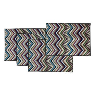 Missoni Home Metallic Zigzag Placemats – Set of 4 – Made in Italy – New For Sale