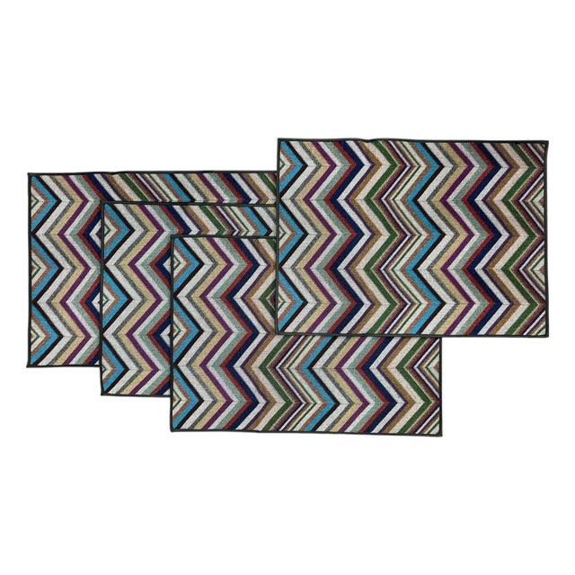 Missoni Home Metallic Zigzag Placemats – Set of 4 – Made in Italy – New For Sale