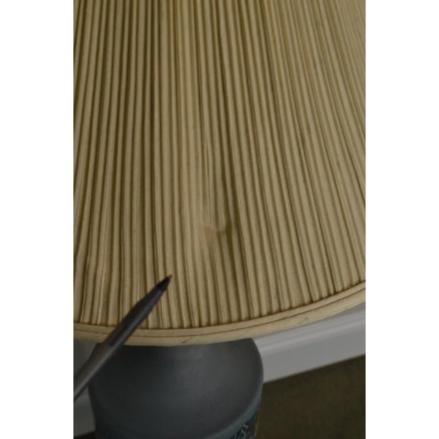 Mid Century Modern Frosted Art Glass Tree of Life Table Lamp For Sale - Image 10 of 13