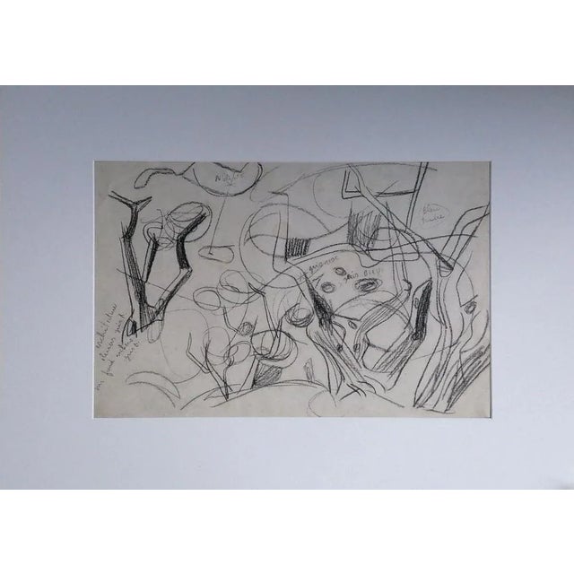 Abstract Grey Composition is an original contemporary artwork realized in the 1970s. Original black pastel ontissue paper....