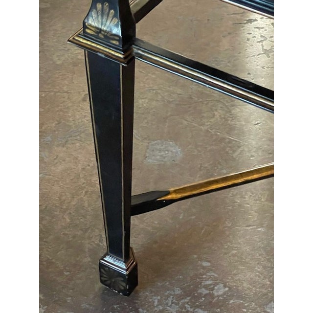 Mid 20th Century Vintage English Chinoiserie Lacquered Coffee Table For Sale - Image 5 of 8