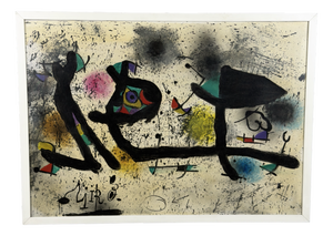 Miró, Abstract Composition, 20th Century, Silkscreen on Canvas
