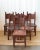 1980s Brazilian Leather and Wood Dining Set - Table and 6 Chairs For Sale - Image 11 of 18