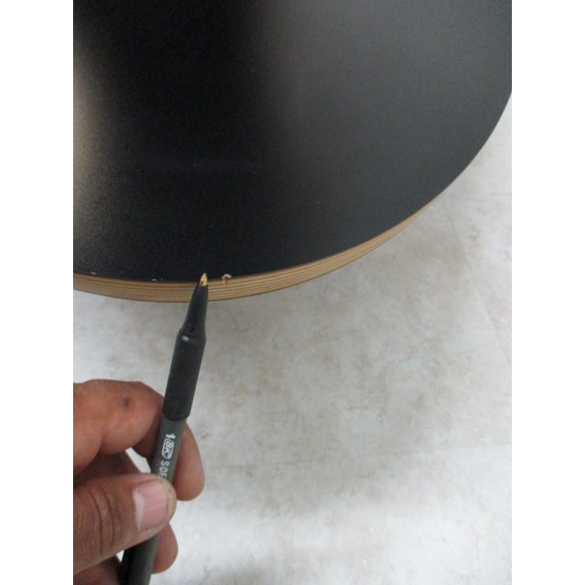 Black Vintage Eames Herman Miller Wire Base Elliptical Surfboard Coffee Table For Sale - Image 8 of 12