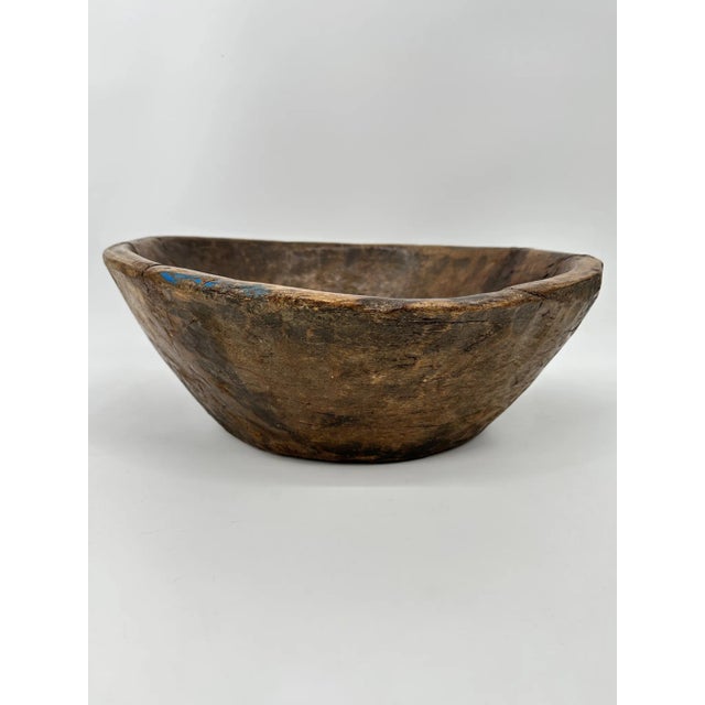 Beautiful antique Large Burl Fruitwood Decorative Bowl. Showing wonderful signs of age, giving this piece interest. A...