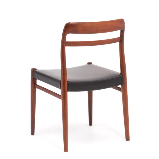 Alf Aarseth Gustav Bahus Model 145 Danish Dining Chairs Black Vinyl Seats Three Available For Sale In Philadelphia - Image 6 of 15