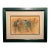 Original Vintage Pastel Painting – “Hot Lead at Close Range” – Framed, Signed For Sale