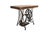 Vintage French Wrought Iron and Oak Side Table with Sewing Machine Base, 1960s For Sale - Image 4 of 10