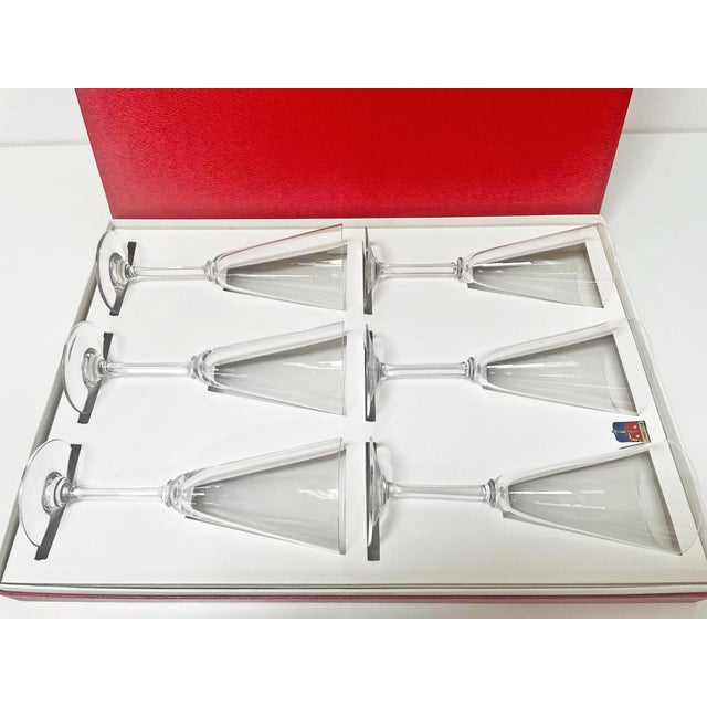 Vintage Dom Perignon Model Champagne Flutes from Baccarat, 1970s, Set of 6 For Sale - Image 10 of 18
