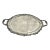Vintage Ornate Sheridan Silver Double Handle Footed Butler's Tray For Sale
