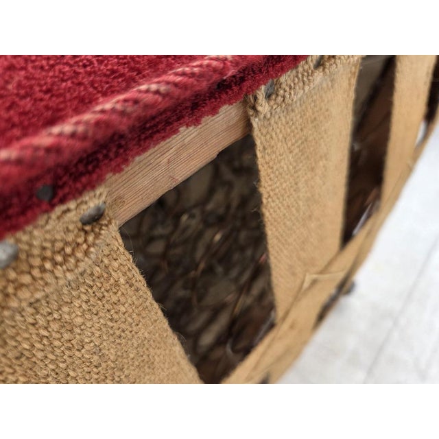 Vintage Danish Relax Chair in Red Furniture Wool, 1950s For Sale - Image 18 of 18