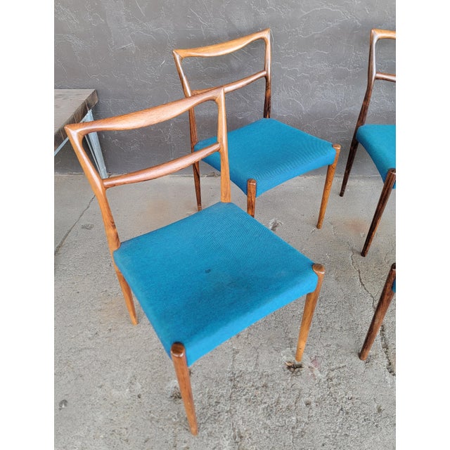 Rosewood Dining Chairs by H. W. Klein for Bramin Denmark 1960's - Set 6 For Sale - Image 9 of 13